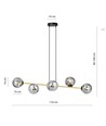 Gravity 6 Sort/Grafit pendellampe - Ø14 cm, E14, 230V, uden lyskilde