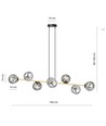 Gravity 8 Sort/Grafit pendellampe - Ø14 cm, E14, 230V, uden lyskilde
