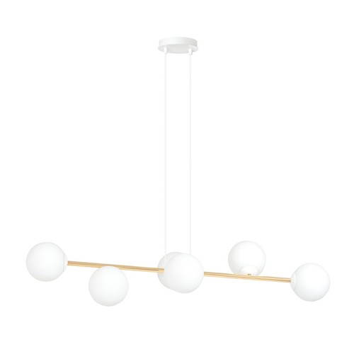Gravity 6 Hvid/Guld pendellampe - Ø14 cm, E14, 230V, uden lyskilde