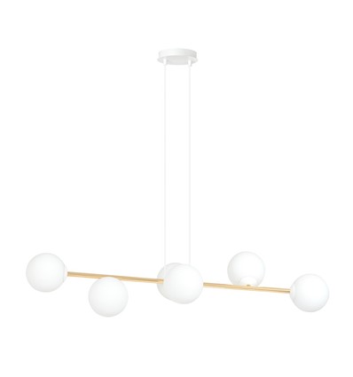 Gravity 6 Hvid/Guld pendellampe - Ø14 cm, E14, 230V, uden lyskilde