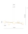 Gravity 6 Hvid/Guld pendellampe - Ø14 cm, E14, 230V, uden lyskilde