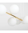 Gravity 6 Hvid/Guld pendellampe - Ø14 cm, E14, 230V, uden lyskilde