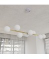 Gravity 8 Hvid/Guld pendellampe - Ø14 cm, E14, 230V, uden lyskilde