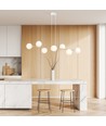 Gravity 8 Hvid/Guld pendellampe - Ø14 cm, E14, 230V, uden lyskilde