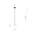 Royal 1 Sort pendellampe - Ø14 cm, E14, 230V, uden lyskilde