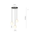 Royal 3 Sort pendellampe - Ø14 cm, E14, 230V, uden lyskilde