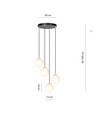 Royal 4 Sort pendellampe - Ø14 cm, E14, 230V, uden lyskilde