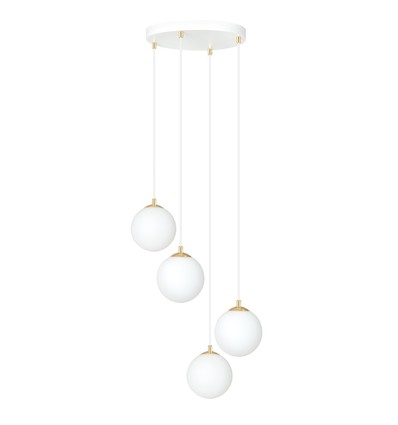 Royal 4 Hvid pendellampe - Ø14 cm, E14, 230V, uden lyskilde
