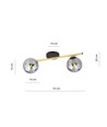 Splendi 2 Sort/Grafit loftslampe - Ø14 cm, E14, 230V, uden lyskilde