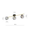 Splendi 3 Sort/Grafit loftslampe - Ø14 cm, E14, 230V, uden lyskilde