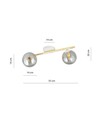 Splendi 2 Hvid/Grafit loftslampe - Ø14 cm, E14, 230V, uden lyskilde