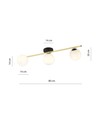Splendi 3 Sort/Opal loftslampe - Ø14 cm, E14, 230V, uden lyskilde