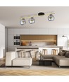 Monza 3 Sort/Grafit loftslampe - Ø14 cm, E14, 230V, uden lyskilde