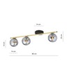 Monza 3 Sort/Grafit loftslampe - Ø14 cm, E14, 230V, uden lyskilde
