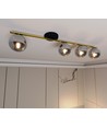 Monza 4 Sort/Grafit loftslampe - Ø14 cm, E14, 230V, uden lyskilde