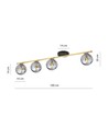 Monza 4 Sort/Grafit loftslampe - Ø14 cm, E14, 230V, uden lyskilde