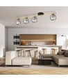 Monza 4 Sort/Grafit loftslampe - Ø14 cm, E14, 230V, uden lyskilde