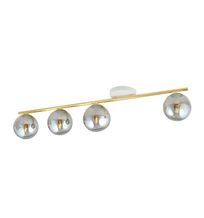 Monza 4 Hvid/Grafit loftslampe - Ø14 cm, E14, 230V, uden lyskilde