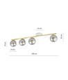 Monza 4 Hvid/Grafit loftslampe - Ø14 cm, E14, 230V, uden lyskilde