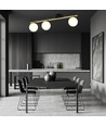 Monza 3 Sort/Opal loftslampe - Ø14 cm, E14, 230V, uden lyskilde
