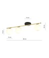 Monza 3 Sort/Opal loftslampe - Ø14 cm, E14, 230V, uden lyskilde