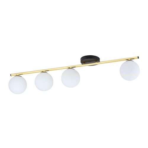 Monza 4 Sort/Opal loftslampe - Ø14 cm, E14, 230V, uden lyskilde