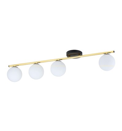 Monza 4 Sort/Opal loftslampe - Ø14 cm, E14, 230V, uden lyskilde