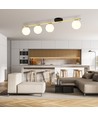 Monza 4 Sort/Opal loftslampe - Ø14 cm, E14, 230V, uden lyskilde