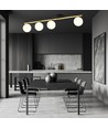 Monza 4 Sort/Opal loftslampe - Ø14 cm, E14, 230V, uden lyskilde