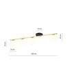 Monza 4 Sort/Opal loftslampe - Ø14 cm, E14, 230V, uden lyskilde