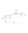 Monza 3 Hvid/Opal loftslampe - Ø14 cm, E14, 230V, uden lyskilde