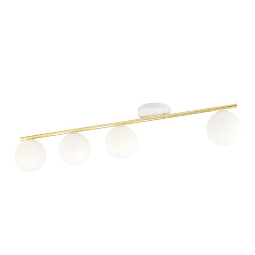 Monza 4 Hvid/Opal loftslampe - Ø14 cm, E14, 230V, uden lyskilde