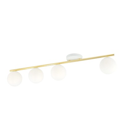 Monza 4 Hvid/Opal loftslampe - Ø14 cm, E14, 230V, uden lyskilde