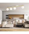 Monza 4 Hvid/Opal loftslampe - Ø14 cm, E14, 230V, uden lyskilde