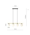 Alora 4 Sort/Opal pendellampe - Ø14 cm, E14, 230V, uden lyskilde