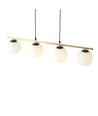 Alora 4 Sort/Opal pendellampe - Ø14 cm, E14, 230V, uden lyskilde