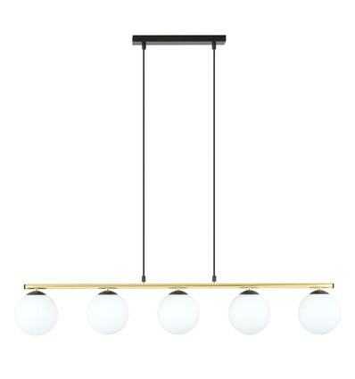 Allora 5 Sort/Opal pendellampe - Ø14 cm, E14, 230V, uden lyskilde