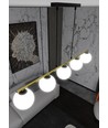 Allora 5 Sort/Opal pendellampe - Ø14 cm, E14, 230V, uden lyskilde
