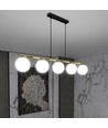 Allora 5 Sort/Opal pendellampe - Ø14 cm, E14, 230V, uden lyskilde