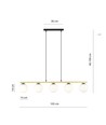 Allora 5 Sort/Opal pendellampe - Ø14 cm, E14, 230V, uden lyskilde