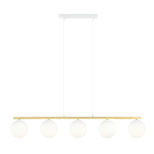 Allora 5 Hvid/Opal pendellampe - Ø14 cm, E14, 230V, uden lyskilde