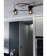 Sopra 2 Sort/Grafit loftslampe - Ø14 cm, E14, 230V, uden lyskilde