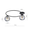Sopra 2 Sort/Grafit loftslampe - Ø14 cm, E14, 230V, uden lyskilde