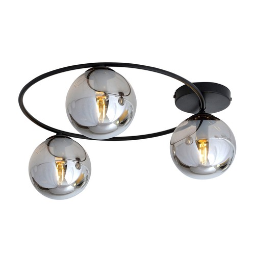 Sopra 3 Sort/Grafit loftslampe - Ø14 cm, E14, 230V, uden lyskilde