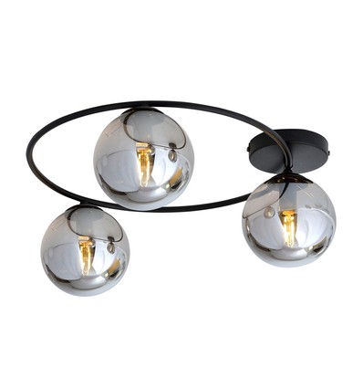 Sopra 3 Sort/Grafit loftslampe - Ø14 cm, E14, 230V, uden lyskilde
