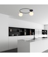 Sopra 2 Sort/Opal loftslampe - Ø14 cm, E14, 230V, uden lyskilde