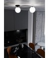 Sopra 2 Sort/Opal loftslampe - Ø14 cm, E14, 230V, uden lyskilde