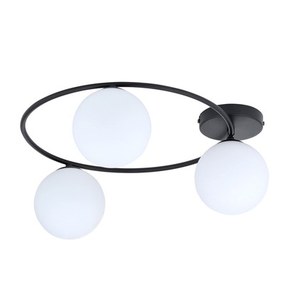 Sopra 3 Sort/Opal loftslampe - Ø14 cm, E14, 230V, uden lyskilde
