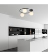 Sopra 3 Sort/Opal loftslampe - Ø14 cm, E14, 230V, uden lyskilde