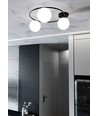 Sopra 3 Sort/Opal loftslampe - Ø14 cm, E14, 230V, uden lyskilde